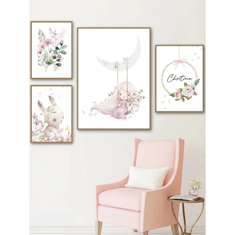 Resin Art Flower - Seni Dinding Estetika Kartun Nordik Gambar