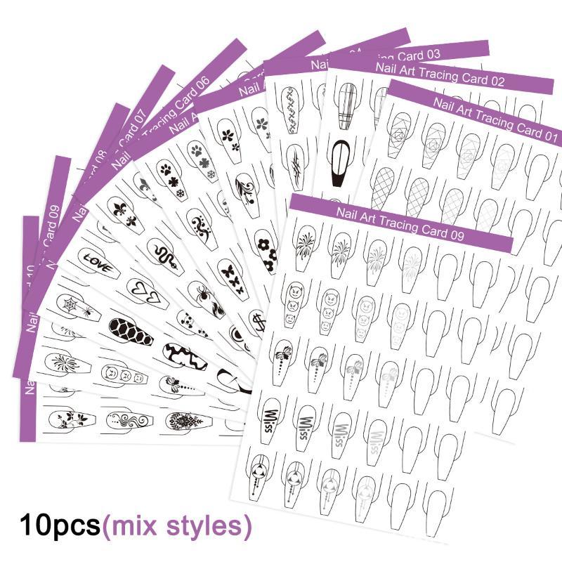 Resin Art Training - Kertas Latihan Gambar Nail Art 10