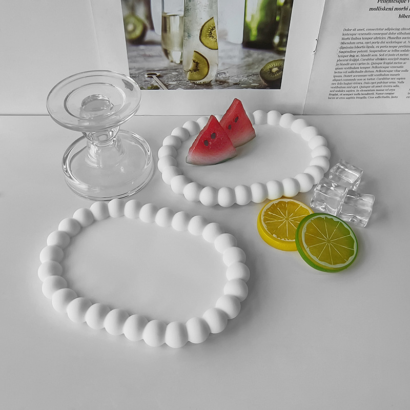 Resin Art Tray - Cetakan Silikon Oval Awan Geometris untuk