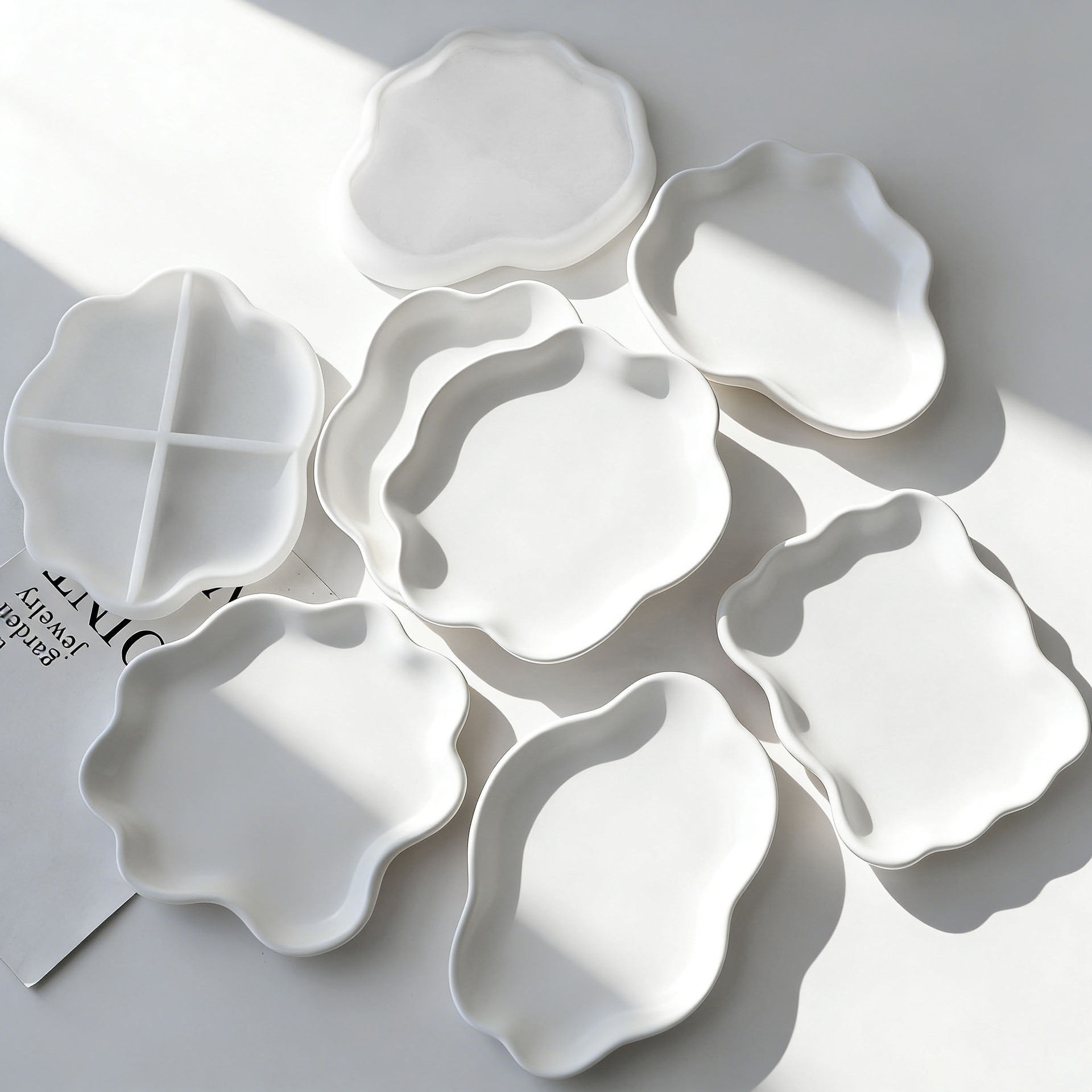 Resin Art Tray - Cetakan Silikon DIY untuk Tatakan Gelas
