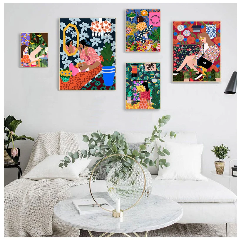 Resin Art Wall Decor - Seni Dinding Abstrak Klasik 2026, Gadis