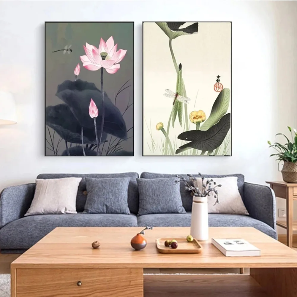 Resin Art Flower - Poster Seni Pemandangan Daun Bunga Teratai