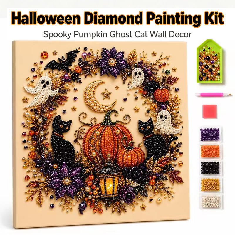 @Halloween Ghost Pearl Art Kit - Resin Art Wall Decor ulasan dan harga
