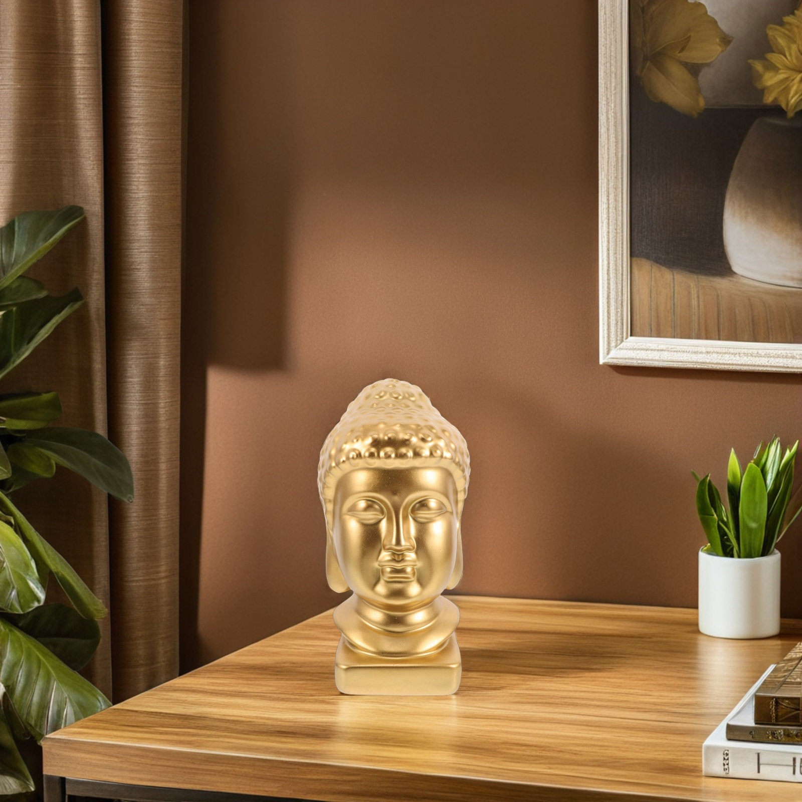 Patung Kepala Buddha Resin, Pa - Resin Art Resin ulasan dan harga