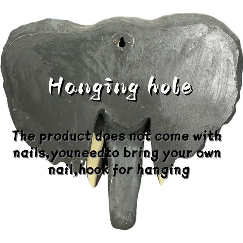 Patung Dinding Kepala Gajah Af - Resin Art Wall Decor ulasan dan harga