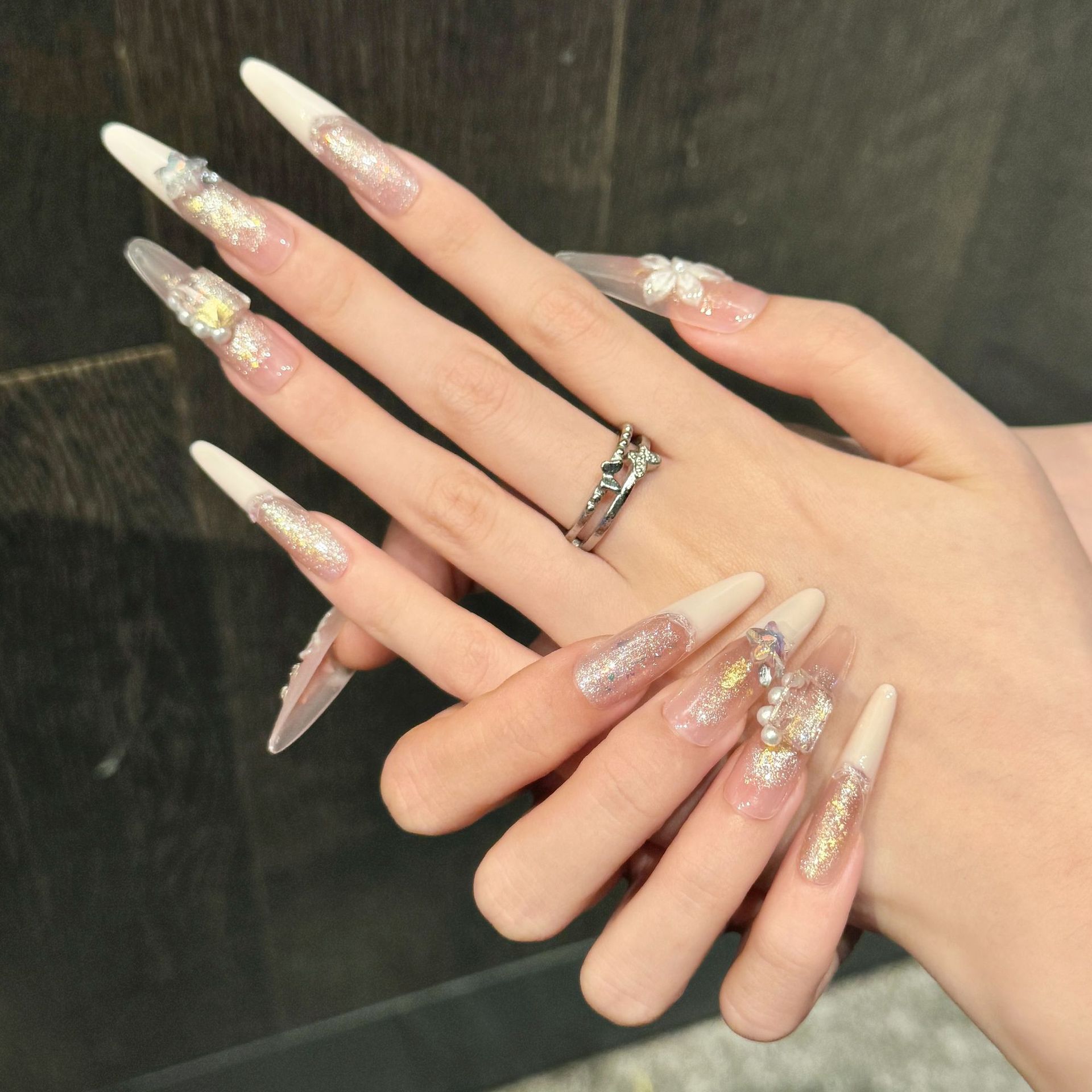 10 Buah Seni Kuku Stiletto Bua - Resin Art Flower ulasan dan harga