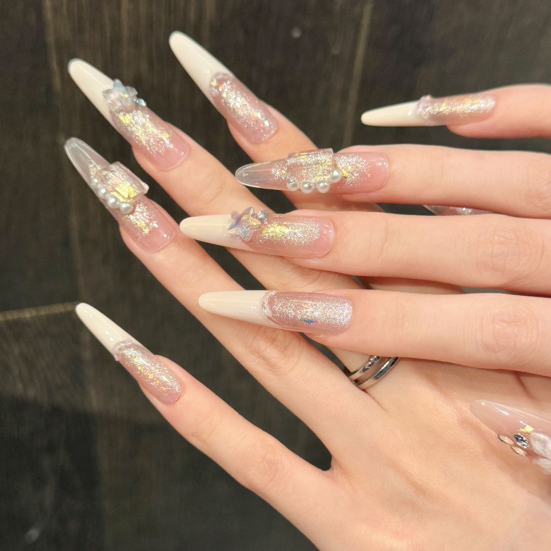 10 Buah Seni Kuku Stiletto Bua - Resin Art Flower ulasan dan harga